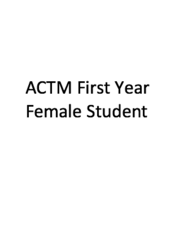 Book an Appointment with ACTM First Year Female for Massage Therapy