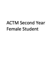 Book an Appointment with ACTM Second Year Female for Massage Therapy